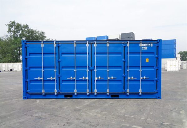 Contenedor de envío de 20′ con apertura lateral IICL6, 602 512-8 Azul