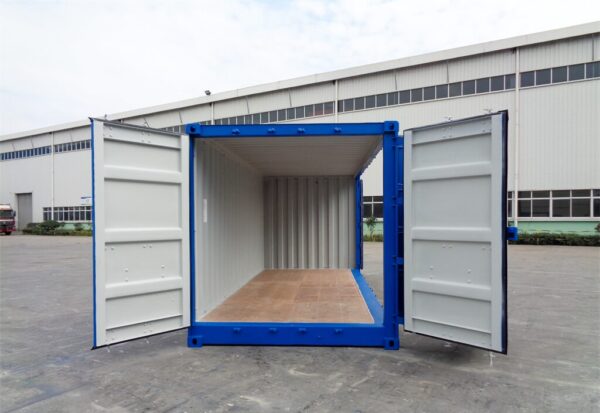 Contenedor de envío de 20′ con apertura lateral IICL6, 602 512-8 Azul