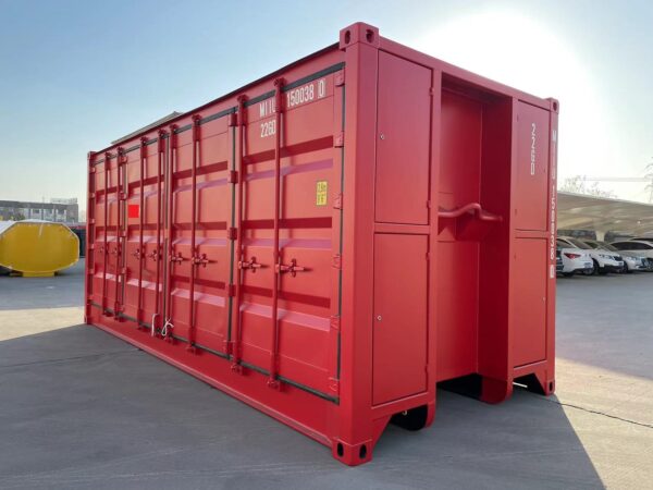 Nuevo contenedor 20′ (6 metros) | 20’OS Apertura lateral - MIIU1500380 rojo