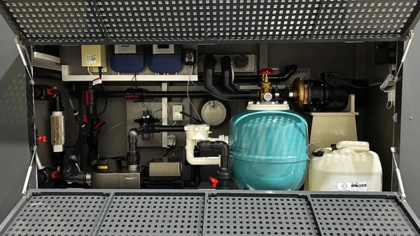 3-43 Piscina de polipropileno de 6.5m x 2.5m con una ventana de 4m